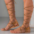 Lace-up flat sandals for women - ROUTINE FASHION